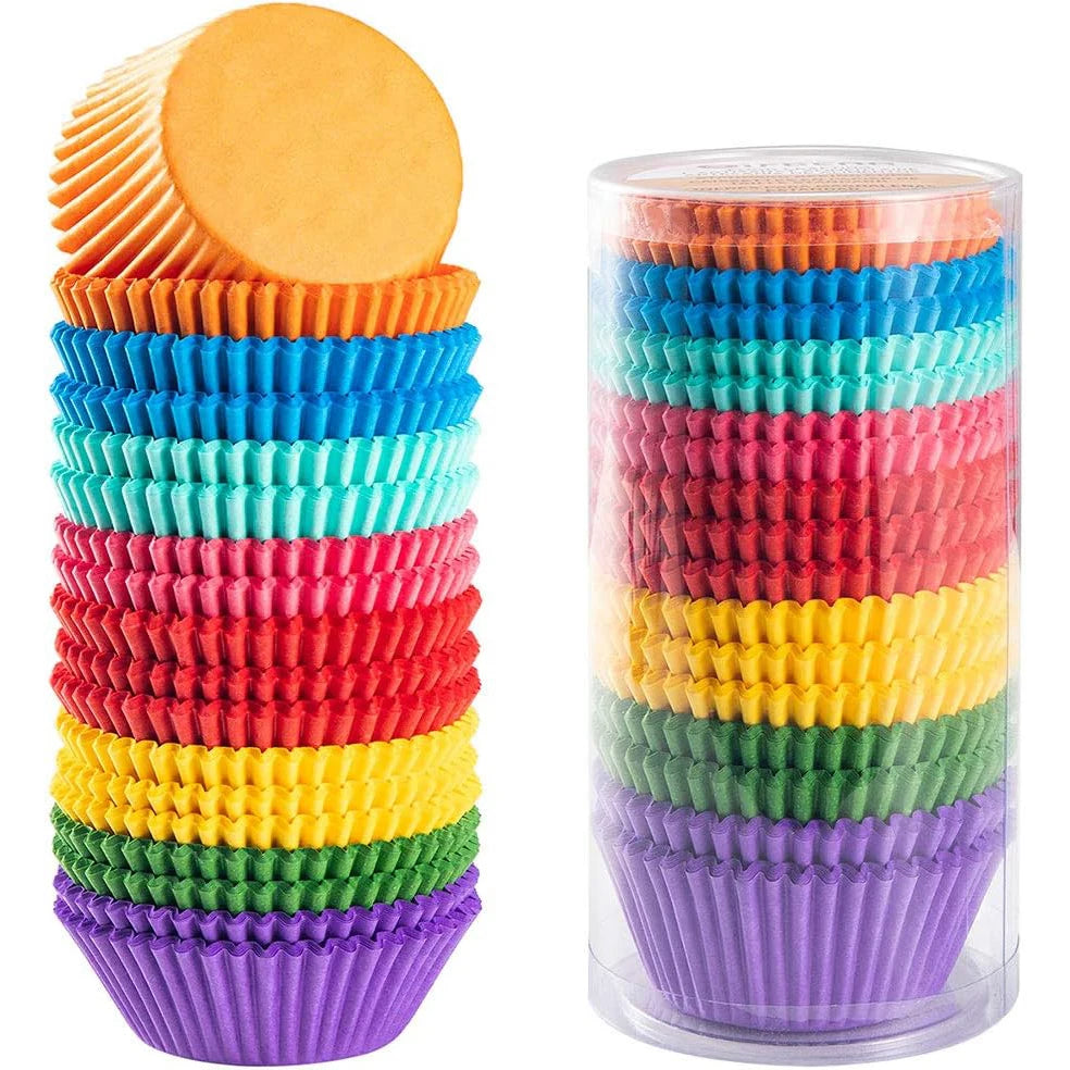 200/300/500pcs Mixed Color Baking Cups Cupcakes Muffin Liners Paper Cup Molds Greaseproof  Wrapper for Party Wedding Birthday