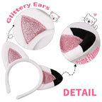 Cute Baby Girls Cat Ears Glitter Headband Kawaii Headwear For Kids Toddler Halloween Party Accessories Hairhoop Birthday Gifts