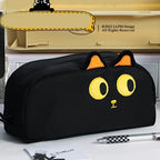 Cute 3D Black Cat Pencil Case-Large Capacity Polyester School Supplies,Cute Cat Lover Gift for Students & Office (Paw Design)