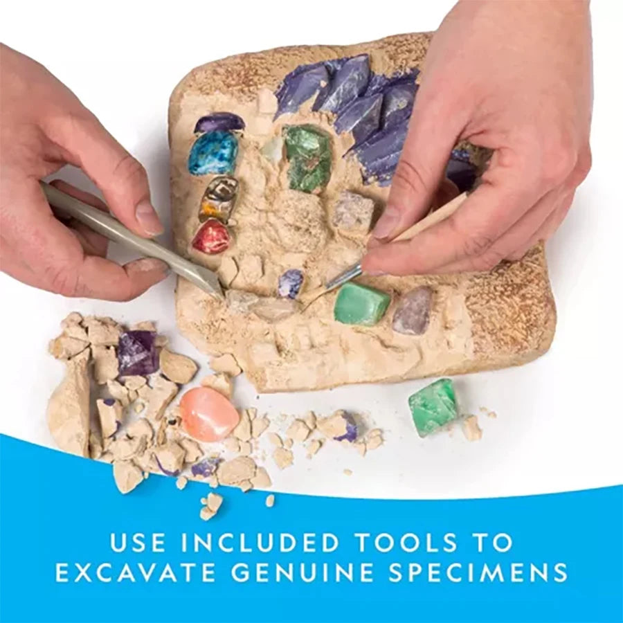 STEM Mega Gemstone Dig Kit for Kids Crystal Mining Set