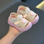 Baby First Walker Sandals Closed Toe Summer Shoes for Toddlers