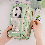 Multi Functional Capybara/Panda Pen Bag Large Capacity Nine-Layer Pencil Case Dirt-proof Stationery Bag School Office