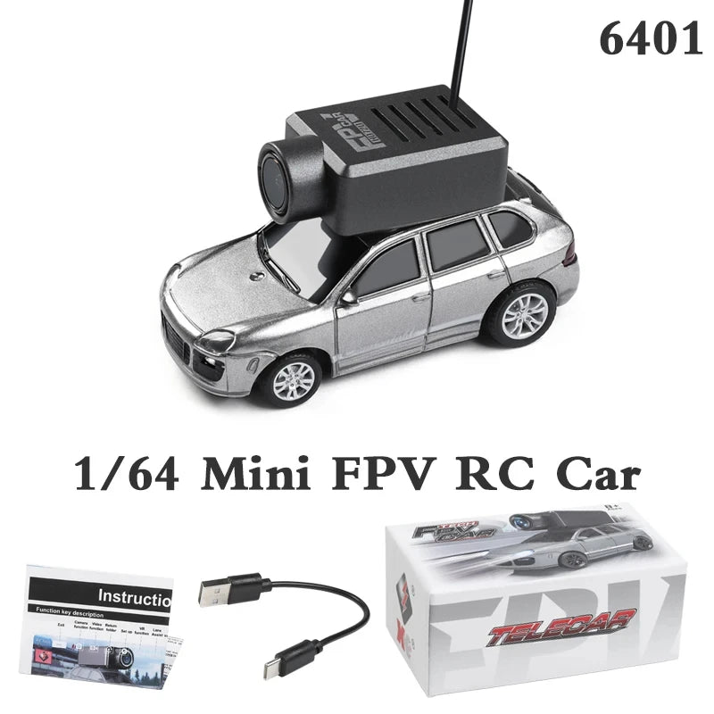 6401 Mini RC Car 1:64 with 720P FPV Camera – Kids Racing Toy