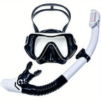 Diving Mask Snorkel Set For Adults Tempered Glass Professional Panoramic Scuba Snorkel Gear Swimming Training Snorkeling Kit