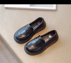 Children's Leather Shoes Classic British Style for Boys Girls