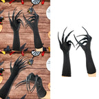 Scary Long Nails Gloves Cosplay Party Costume Accessories Halloween Party Gloves Roleplay Finger Nails Gloves F3MD