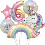 Rainbow Unicorn Foil Balloon 32inch Gradient Number Balloon Unicorn Party Supplies Unicorn Birthday Party Decoration Baby Shower