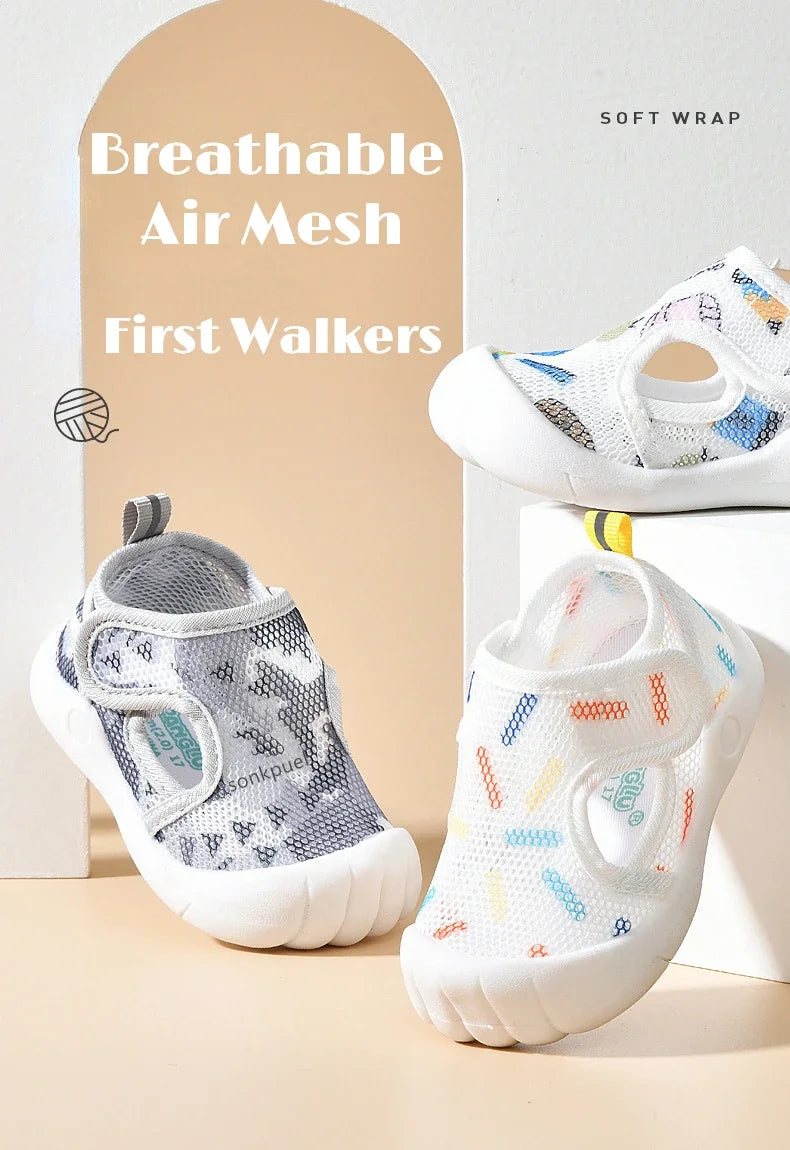 Kids Air Mesh Sandals Lightweight First Walker Shoes for Toddlers
