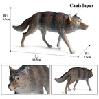 Oenux Wild Beast Animals Small Gray Wolf Maned Wolf Baby Wolves Simulation Model Action Figures Collection PVC Gift Kid Toy Gift