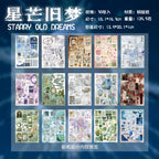TIANZI 30/60 Sheets Cute Die cut Stickers book Retro Cartoon Handmade Scrapbooking Handbook Material Phone Stickers Kids Gift