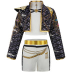 Anime-Inspired Halloween Cosplay Costume Set for Girls – K-Pop Stage Performance Outfit with Accessories