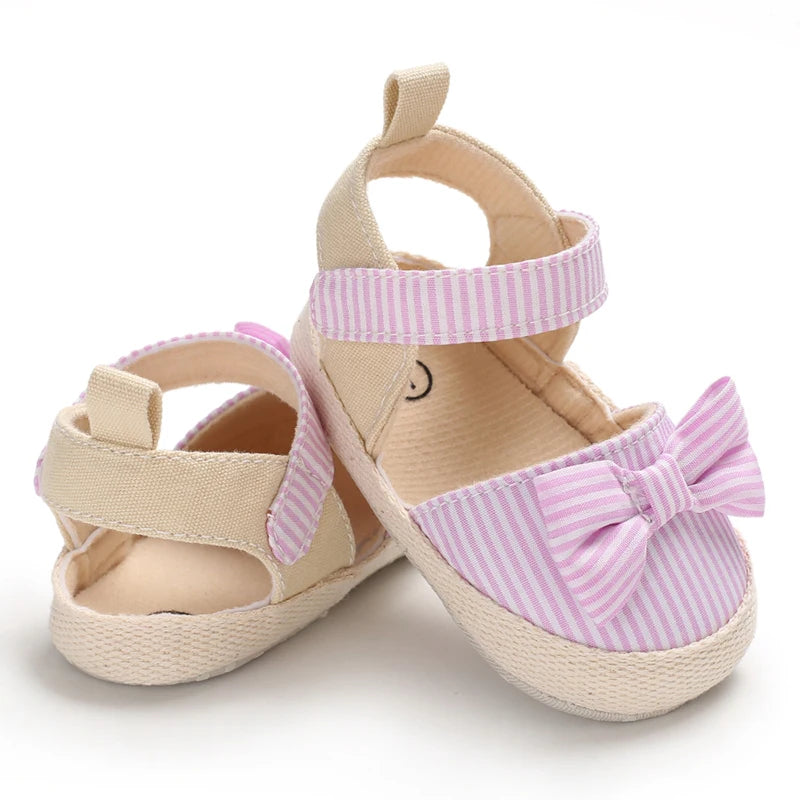 Baby Girl Summer Sandals Soft Sole Walking Shoes with Bow