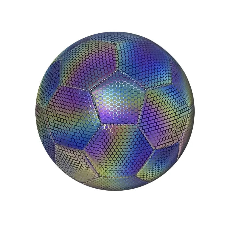 1pc Size 5 Reflective Football, Luminous Colorful Soccer Ball For Indoor And Outdoor Training 1pc Size 5 Reflective Football, Lu