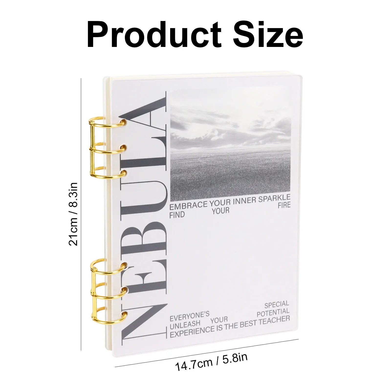 A5 A6 Frosting  Thick line Acrylic Loose Leaf Binder Cover DIY Account Book Journal Planner Office Stationery Supplies