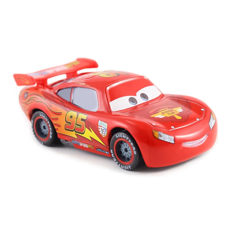 Cartoon Pixar Cars Lightning McQueen 1/55 Metal Die Casting Anime Figure Storm Jackson Racing Toys Collectibles Children's Gifts