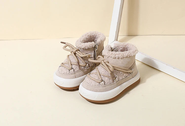 GT-CECD New Autumn/Winter Baby Boots Warm Plush Rubber Sole Toddler Kids Sneakers  Infant Shoes Fashion Little Boys Girls Boots