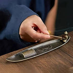 Fashionable Small Boat Incense Burner Fishing Old Man Style Incense Burner Home Indoor Sandalwood Incense Insert Incense Burner