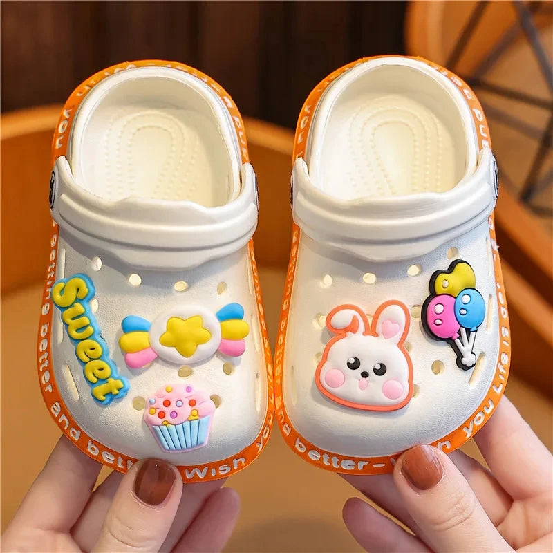 Kids Summer Hole Sandals Soft Cartoon Beach Shoes for Children