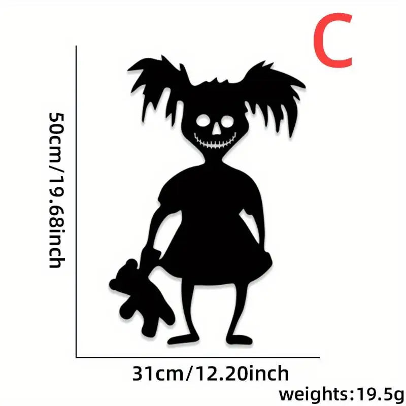 2026 Evil Pattern Halloween Wall Sticker Removable Decal Waterproof Decor For Door Window Indoor Home Party Supplies