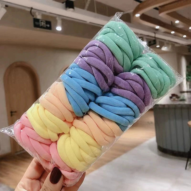 50/Set Colorful Elastic Hair Bands Children Girl Ponytail Holder Elastic Rubber Bands For Women Hair Accessories Headband