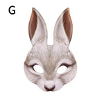 3D Animal Mask Halloween Masquerade Ball Masks Tiger Pig Half Face Mask Party Carnival Fancy Dress Costume Props