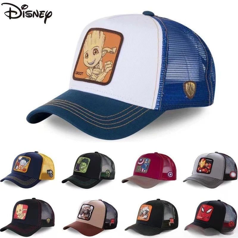 19styles Disney Marvel Baseball Cap Anime Figure Kids High Quality Hat Boy Girl Adjustable Travel Caps Birthday Party Gifts