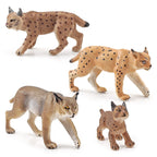 Realistic Simulated Forest Animal Lynx Model Solid Simulation Bobcat Wild Fox Model Action Figures Toys For Christmas Gifts