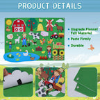 Zoo Animals Felt Story Board Montessori Learning Toy