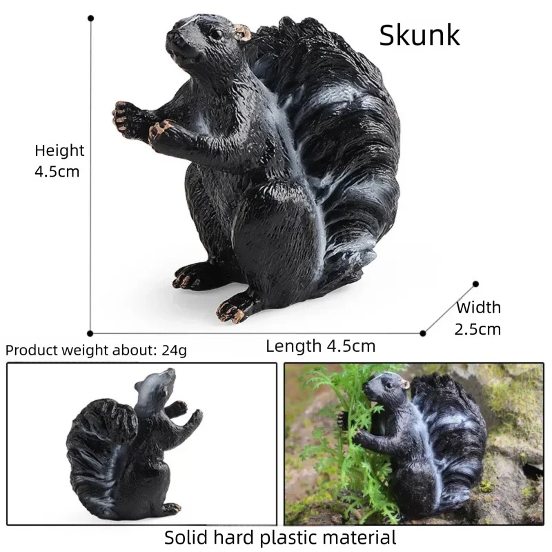 Oenux Realistic Wildlife Animal Model Beaver Badger Wolverine Anteater Pangolin Figurine  Simulation Cognitive Educational Displ