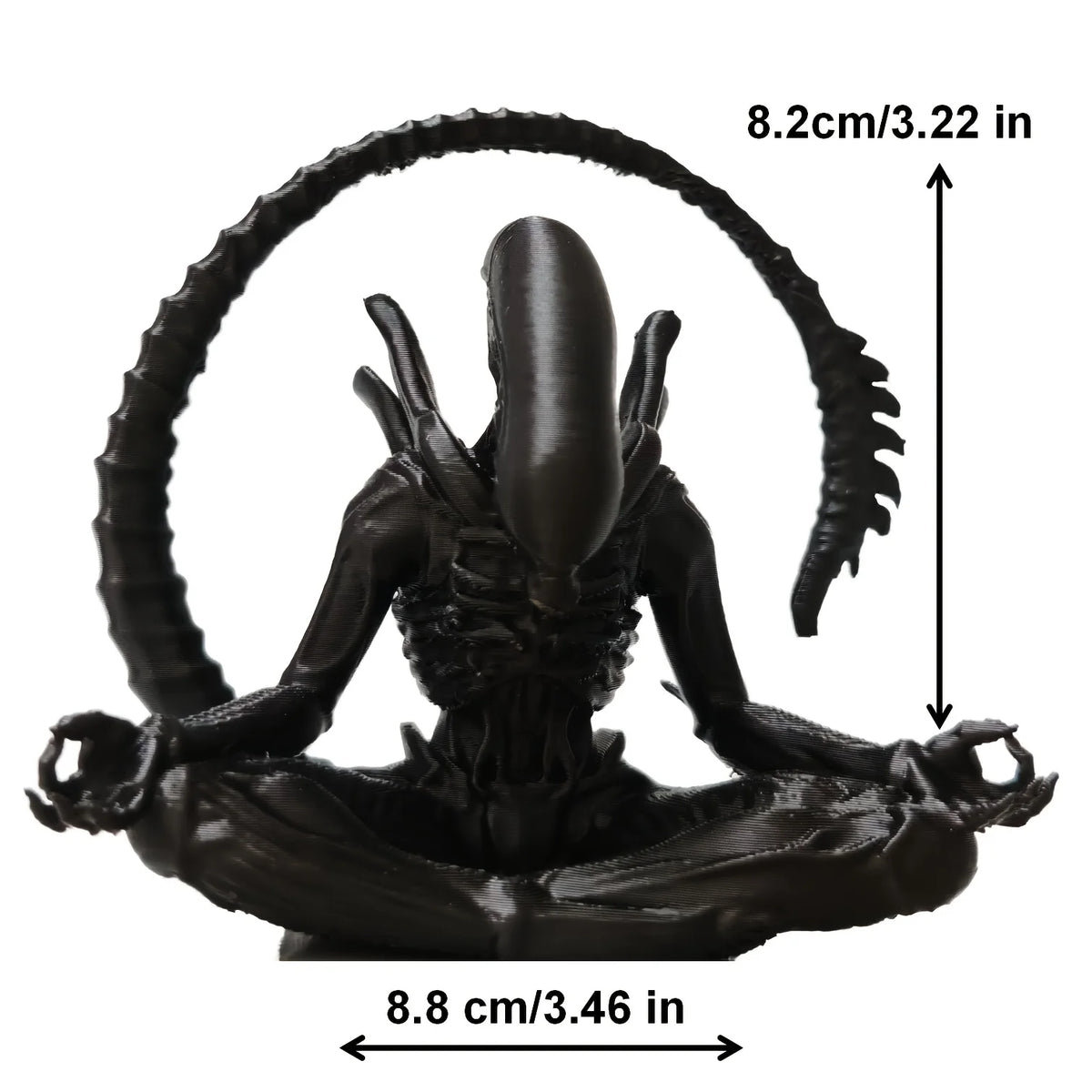 An alien ornament in meditation, creatively designed to create a personalized atmosphere space, suitable for collection.