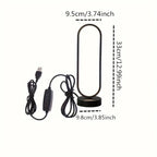 1PC Lamp Bedroom Ring Lamp Living Room Three-color Dimming Bedside Lamp LED Night Light