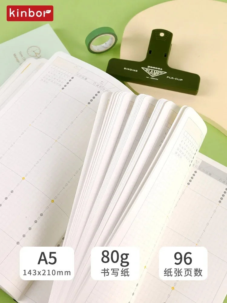 Portable Undated Planner – Weekly Monthly Daily Agenda Journal, Schedule Organizer Notepad for Office School, Stationery Gift for Students