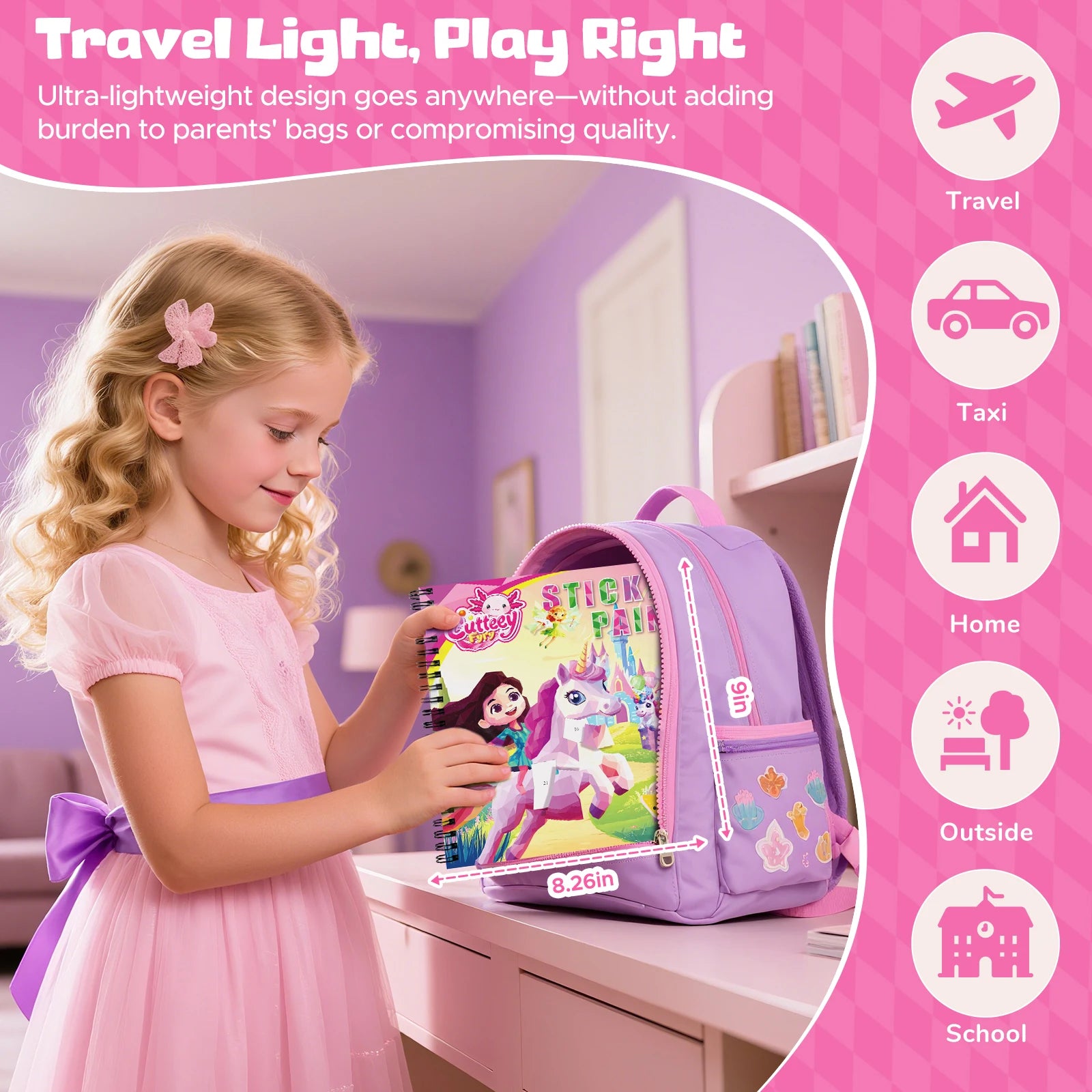 1/2PCS CutteeyFyry Sticker Book By Number Unicorn Stickers Paint Book For Kids Paint by Number Sticker Book Keep Kids Busy