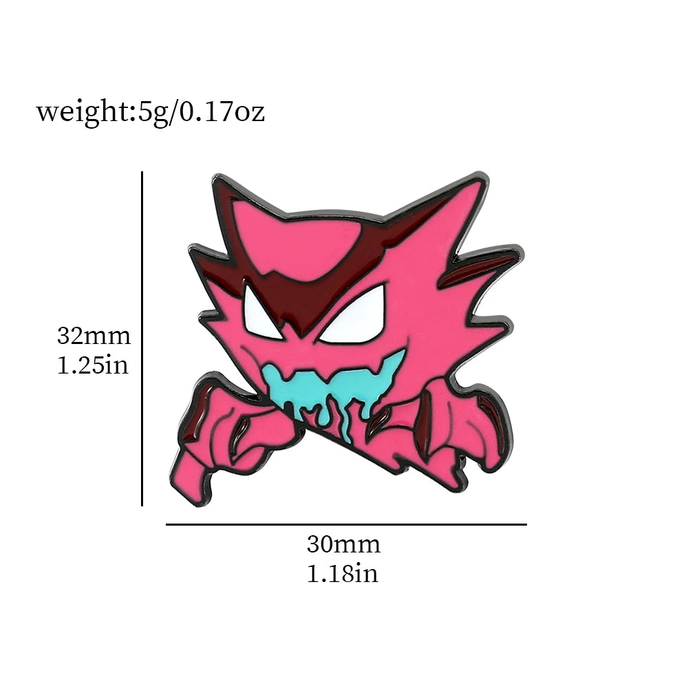 Gengar Cartoon Brooches Anime Enamel Lapel Pins for Backpack Accessories Fans Collection Brooches Jewelry Gift