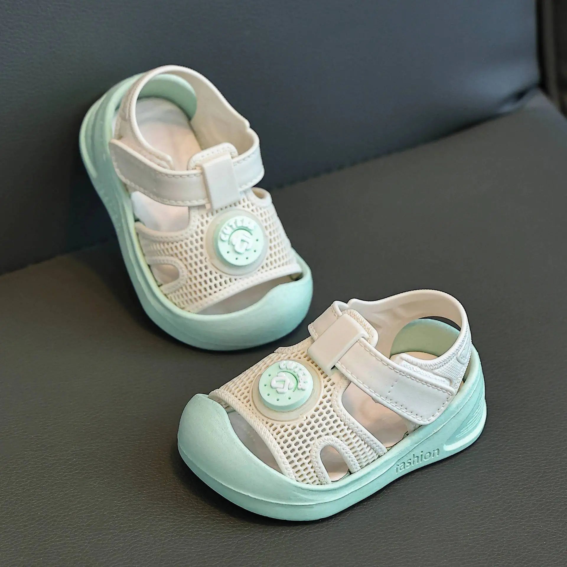 Baby First Walker Sandals Closed Toe Summer Shoes for Toddlers