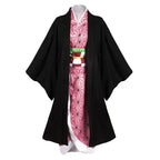 Animn Kamado Nezuko Cosplay Costume Kimono Cosplay Wigs Hairs Halloween Carnival Women Outfit