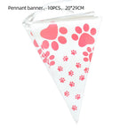 New Paw Patrol Banner Kids Birthday Bunting Pennant Baby Shower Wedding Garland Flag Party Outdoor Garden Decoration Supplies