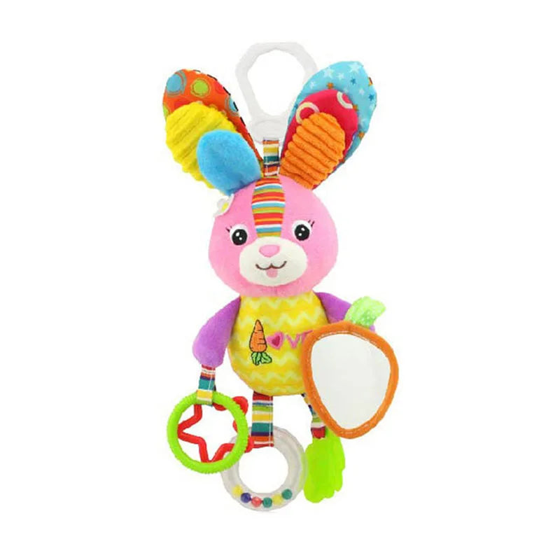 Soft Animal Handbell Rattle Teether Baby Toy for Newborns – Giggle ...