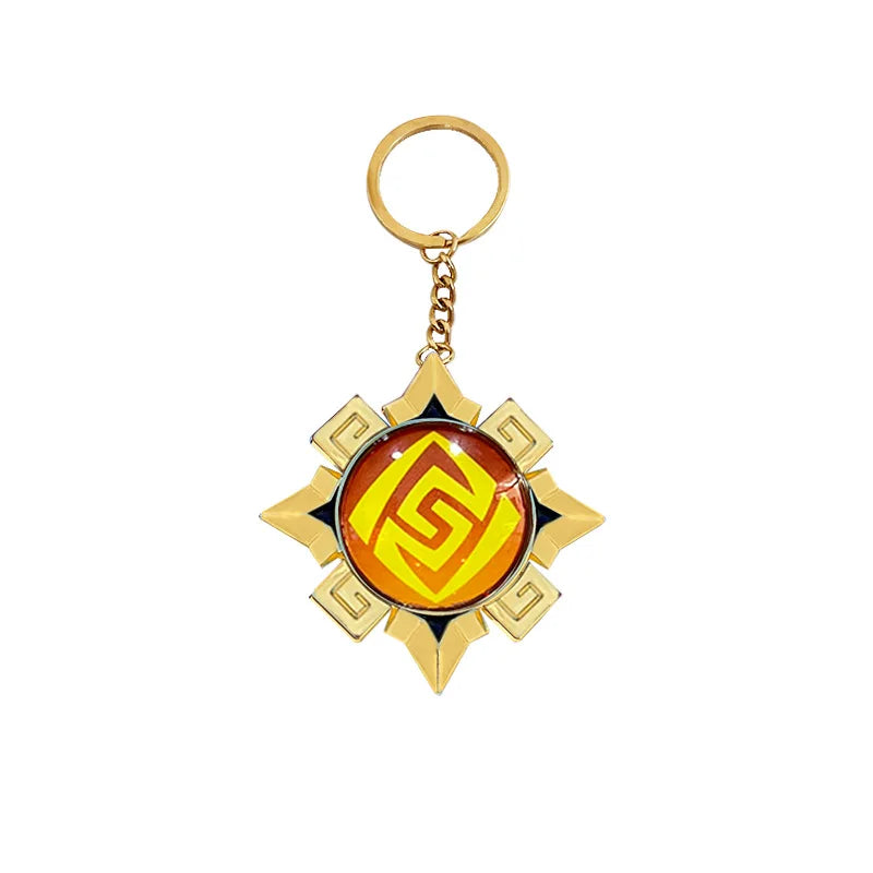 Game Impact Natlan Visions Pendant Cosplay Fontaine Eye Of God DIY Backpack Keychains Halloween Transparent Glasses Women Gifts