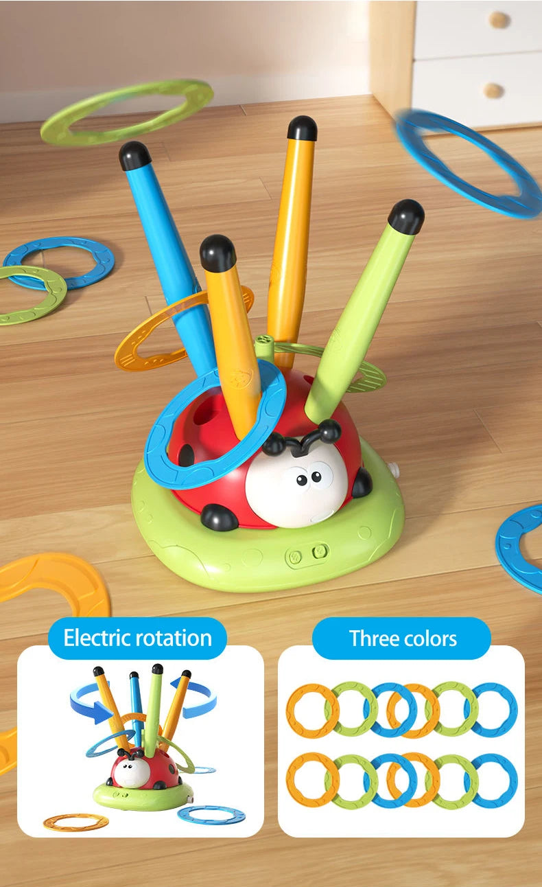 Ladybug Sport Entertainment Game Toy Multifunction Rope Skipping Machine Ferrule Jump Rocket Launcher Outdoor Educational