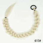 24 Inch Synthetic Long Braided Ponytail Hair Extensions for Women With Elastic Band  Hair Accessories