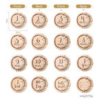 2Pcs Baby Wooden Balloon Milestone Cards Photography Accessories Baby Photography Shooting Props For Newborn Birthing Gifts