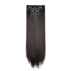 WIGSIN 24Inch Synthetic 7Pcs/set Long Straight Hair Extension 16Clips Hairstyle Black Blonde Hairpiece for Women