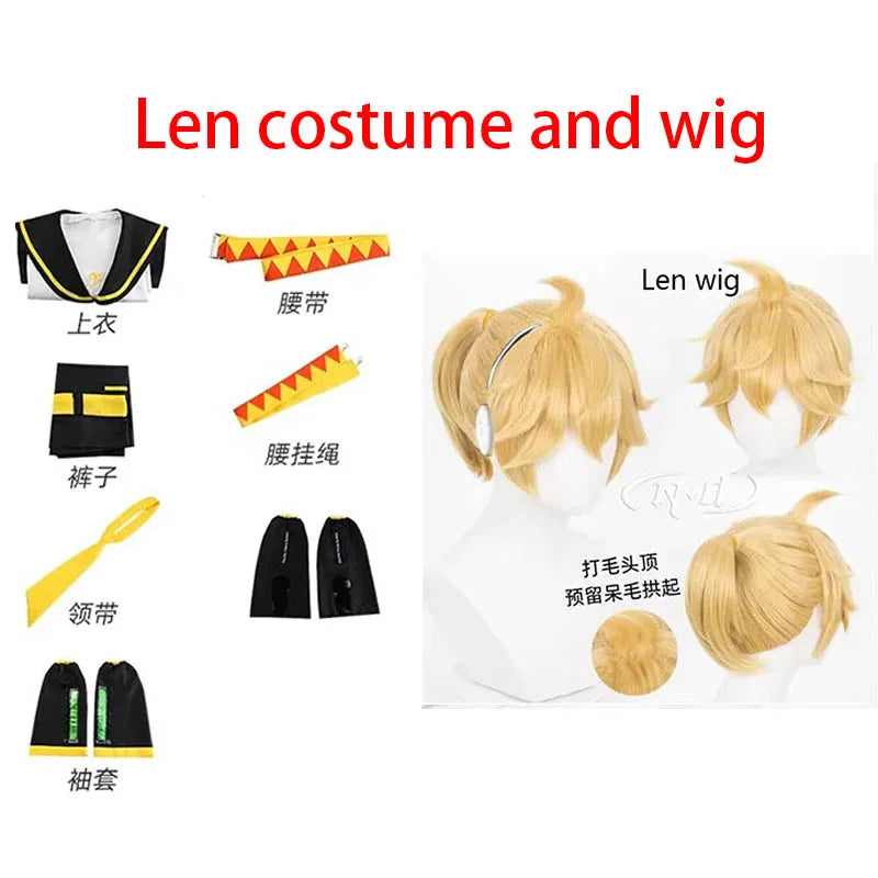 Homchee Trends COS Anime Men Len Cosplay Costume Anime Women Rin JK Uniform for Comic Con Outfits