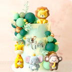 24PCS Cute Jungle Baby Shower Cake Decoration Safari Animals Cake Decoration Giraffe Monkey Elephant Lion Cake Topper