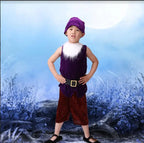 Children Snow White Seven Dwarfs Costume Children Christmas Halloween Short Sleeves Costumes Kids Cosplay Performance Costume