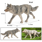 Oenux Wild Beast Animals Small Gray Wolf Maned Wolf Baby Wolves Simulation Model Action Figures Collection PVC Gift Kid Toy Gift