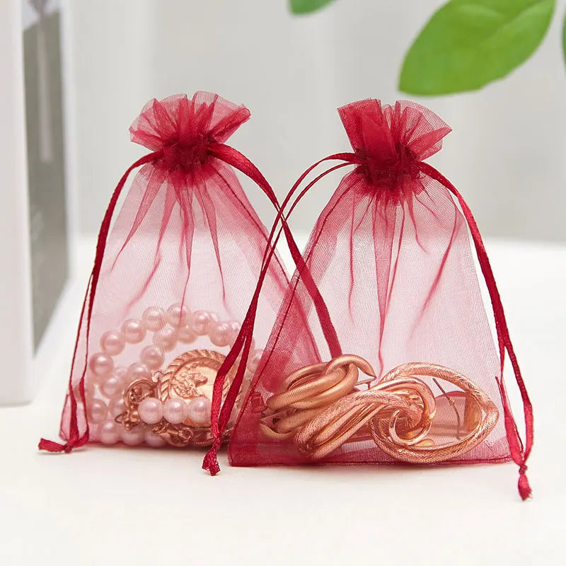 Colorful Organza Gift Bags for Jewelry and Party Decor