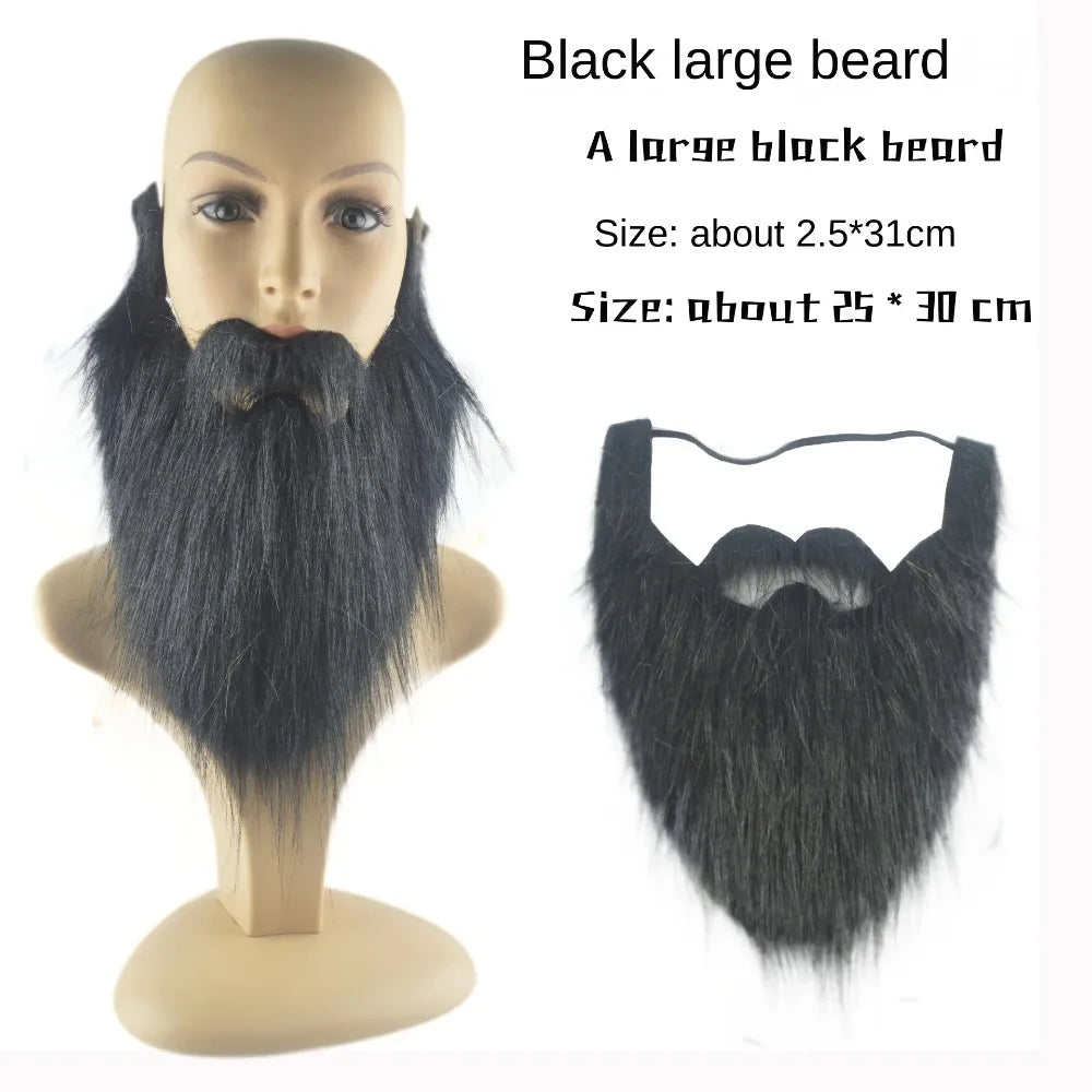 Pirate beard and sideburns simulation facial hair set for Halloween masquerade party stage costume