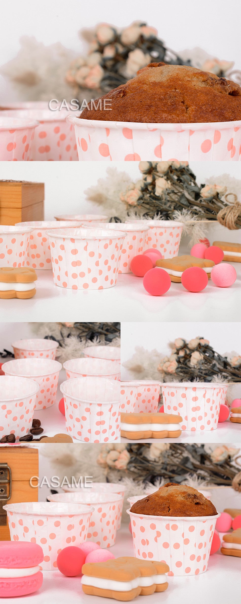 50 pcs Small Mini Pack Muffins Cup Paper Cupcake Wrappers Baking Cups Cases Muffin Boxes DIY Cake Tools Kitchen Baking Supplies